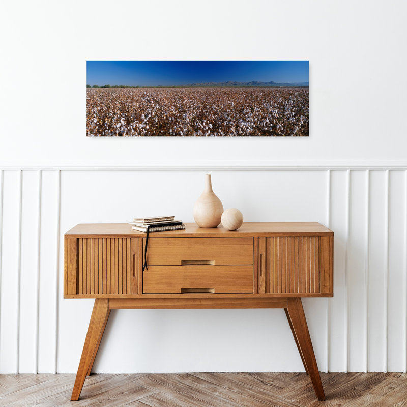 Cotton Field by J Sohm/VOA LLC - Wrapped Canvas Panoramic Print, 30.48 cm H x 91.44 cm W