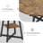 47.2" Round Dining Table for 4‑6, Industrial Kitchen Table with Metal Pedestal Base & Storage Shelf-973922982