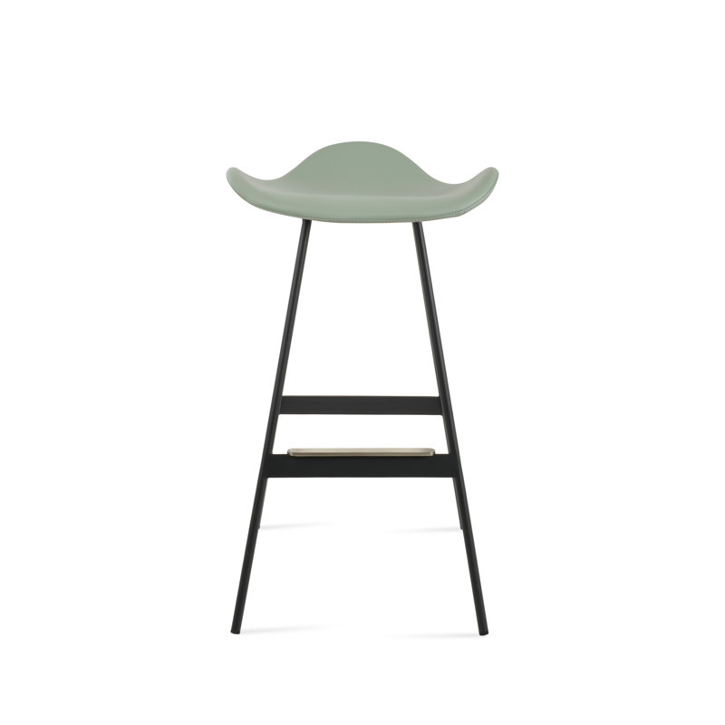 Tabouret Falcon Balat, Noir, Matériau menthe en microfibres de polyester et de