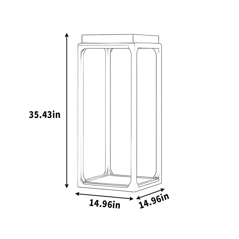 Cadre chinois en bois massif, H 35,43 po x l 14,96 po x P 14,96 po