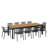 Dugas 11Pc Extendable FSC Wood And Aluminum Outdoor Patio Dining Set