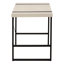 Bureau de bureau à domicile contemporain de 124 cm (49 po) - Plateau en stratifié taupe avec pieds en métal noir et structure robuste pour ordinateur