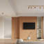Solid Wood Flush Mounted Sconce
