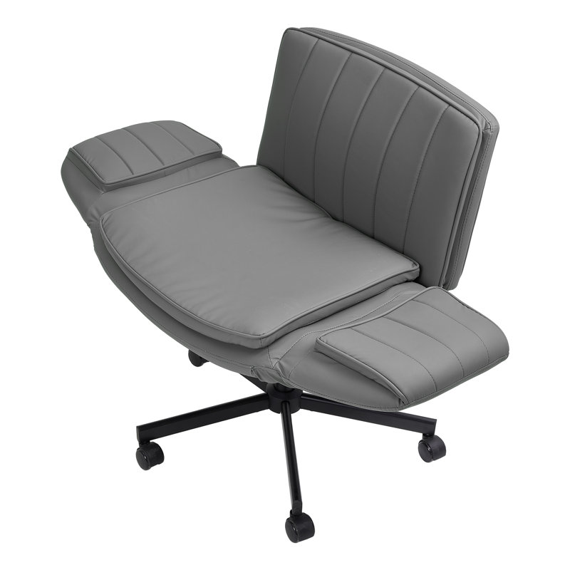Height-Adjustable Reclining Swivel Office Chair with Castors