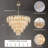 5-Tiered Dimmable Feather Crystal Chandelier