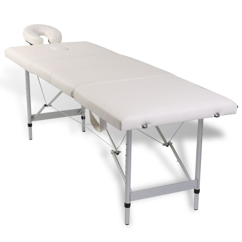 Table pliante réglable 73 po, Blanc crème
