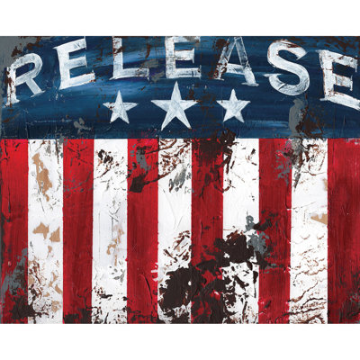 « release » par rodney’s blanc, affiche rétro sur toile tendue