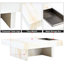 Table basse, 31,4 po x 31,4 po x 12 po, blanc perle, avec effet marbré moderne
