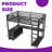 Space Saving Twin Loft Bed with L-Shaped Study Desk & Open Wardrobe - Integrated Storage for Kids, Teens & Adults-347789251-347789250