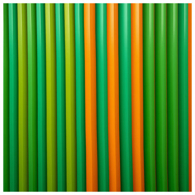 Green Orange Vertical Stripes Comforter