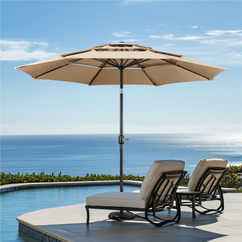 324cm Tilt Market Parasol, Tan