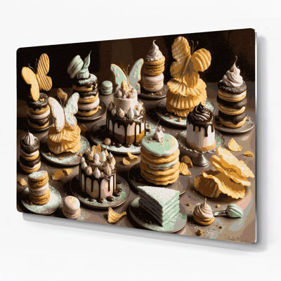 Desserts Potato chips Black Metal Wall Art