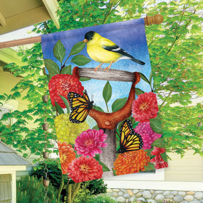 Goldfinch On Shovel House Flag