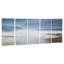 «Calm Waters and Cloudy Sky Beach Scene», ensemble de 5 reproductions d'art sur toiles tendues en bleu / brun