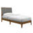 Bethelmie Solid Wood Upholstered Headboard Bed Frame