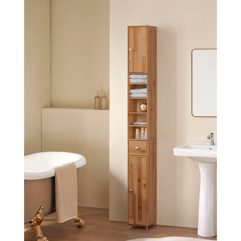 Munford Freestanding 20cm W Linen Cabinet, Wooden
