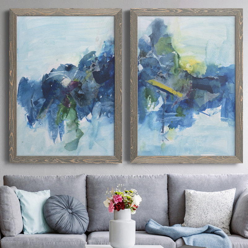 Toile encadrée de qualité supérieure Skyward Bound I - prête à être accrochée, Toile avec cadre gris