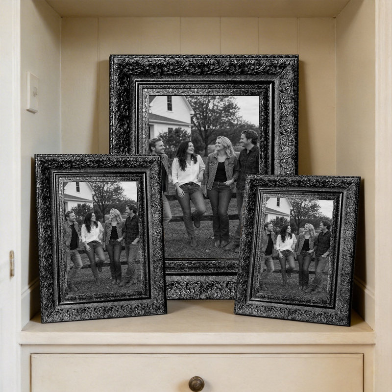 Cadre photo noir 3 pièces 8 "x 10" noir, Noir, 3, 8 po x 10 po