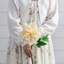 Pivoine 14 po Almost Real - blanc et rose, paquet de 4