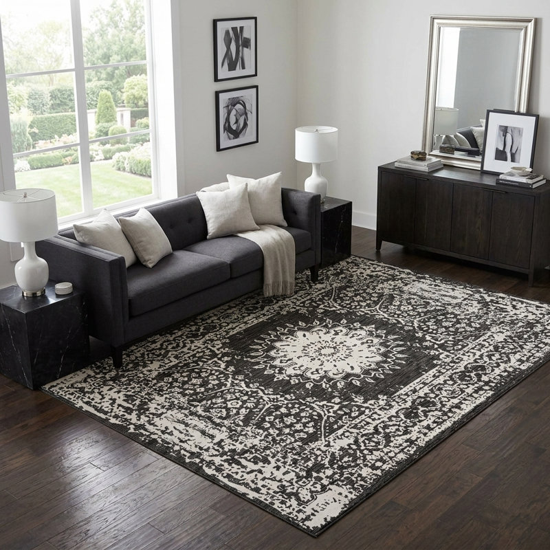 Tapis intérieur / extérieur Ornate Lamotte, Rectangle 9 pi x 12 pi