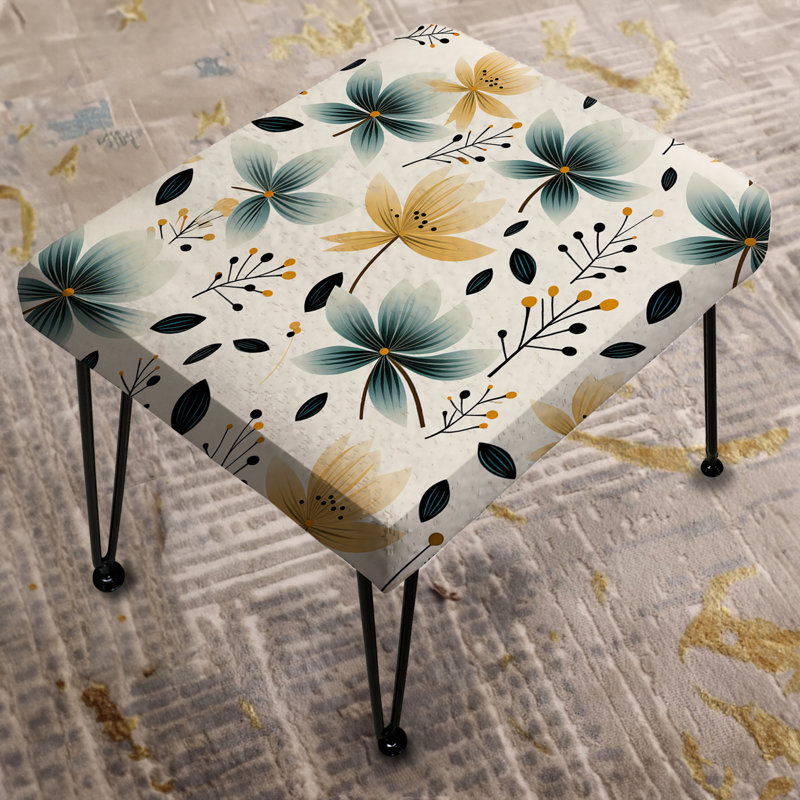 Repose-pieds Teal Coastal Harmony