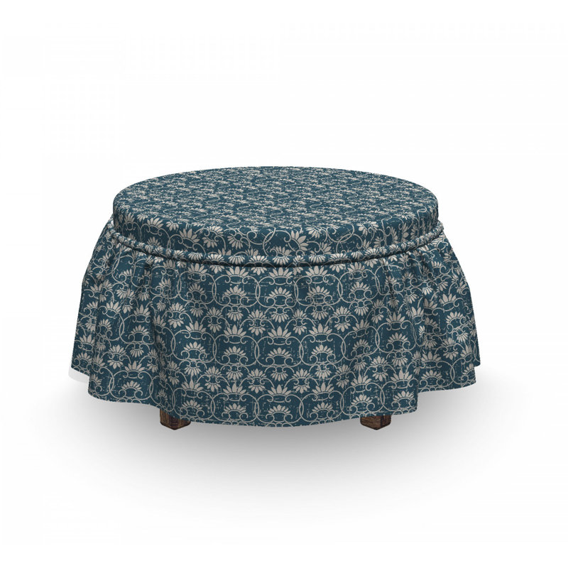 Housse pour repose-pieds motifs florals chinois