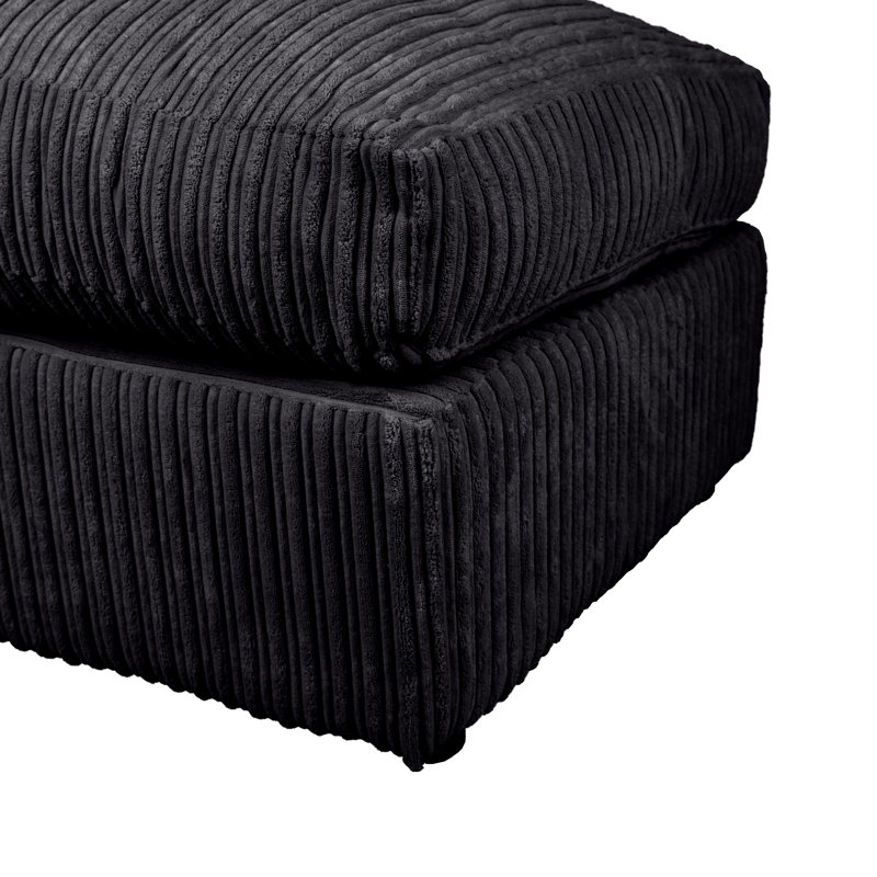 Moana 3 - Piece Living Room Set, Left Hand Facing, Black