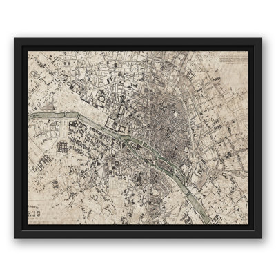 Carte de Paris rétro