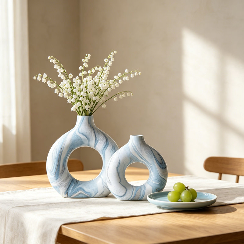 Ensemble de 2 vases en céramique Donut