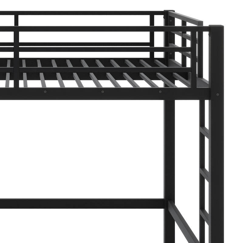Lit mezzanine avec garde-corps sécurisés et échelle d'escalade facile d'accès