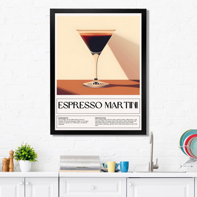 Straight Up Espresso Martini - Cocktails Wall Art Print