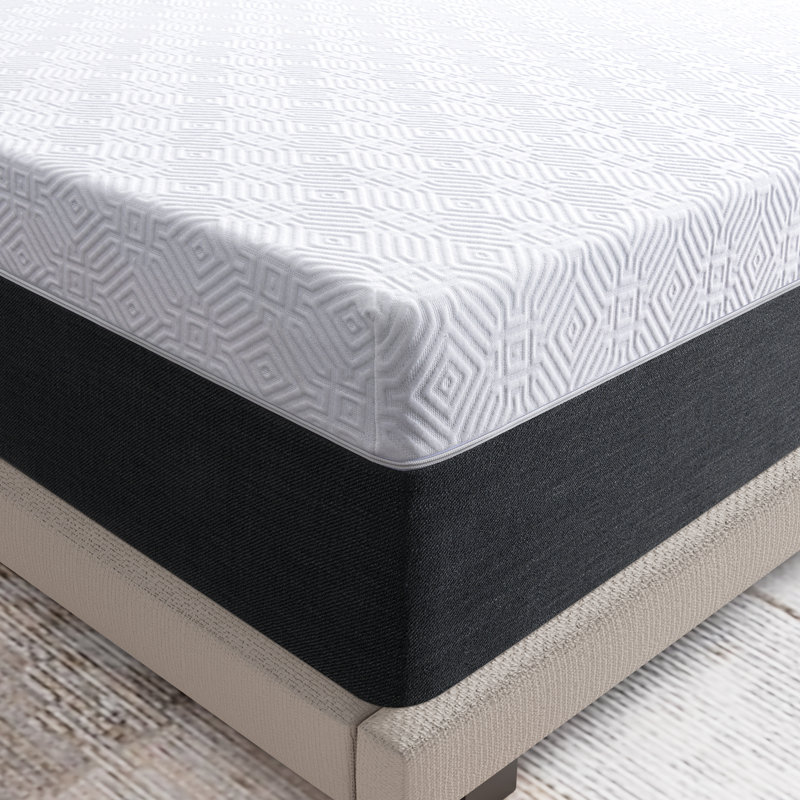 Matelas en mousse viscoélastique mi-ferme 10 po Alwyn Home Rilla, Double