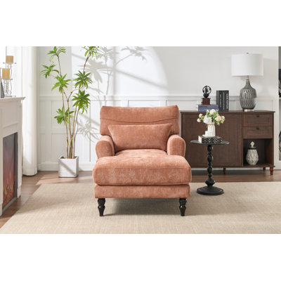 Guistino Modern Chaise Lounge With Plush Cushions And Durable Wood Frame