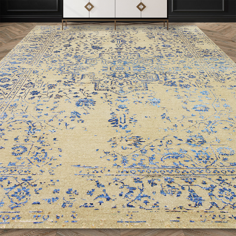 Hand Knotted Oriental Area Rug, Rectangle 6' x 9'