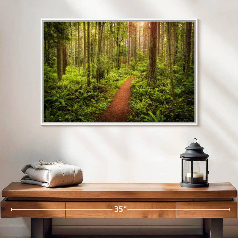 Washington Rainforest, Cadre flottant blanc, 25 po x 17 po
