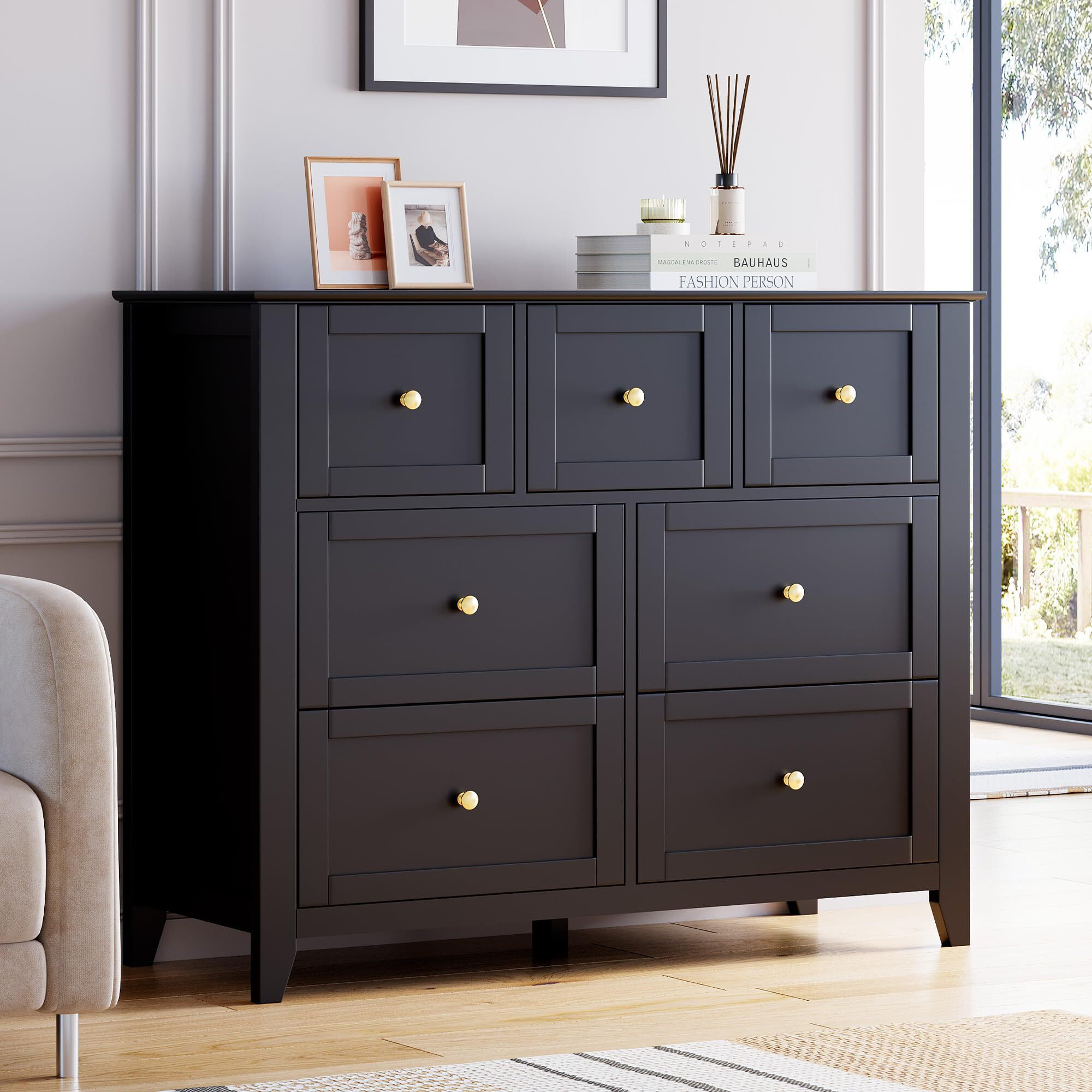 Winston Porter 7 Chest Of Drawer Dresser, Modern And Stylish Dresser ...