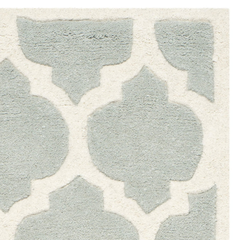Carolene Hand Tufted Wool Geometric Rug, Square 5'
