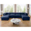 Canapé modulaire modulaire avec rangement, très grand canapé modulaire en forme de U pour le salon, canapé modulaire convertible avec repose-pieds de rangement, siège profond, dossier cylindrique et accoudoirs, bleu-1877525347