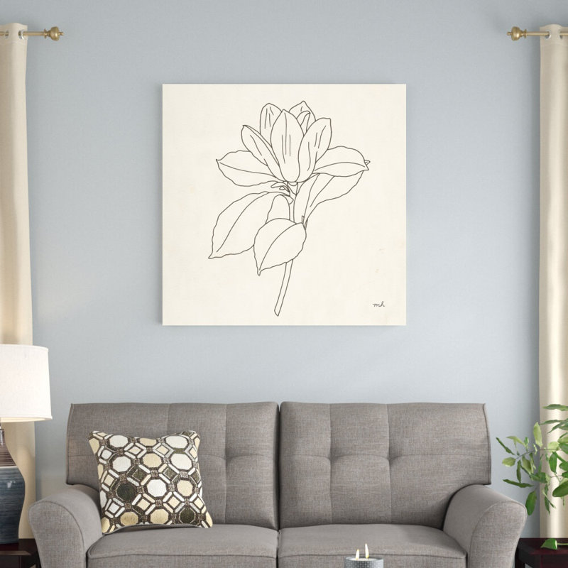 " Magnolia Line Drawing ", 36" H x 36" W