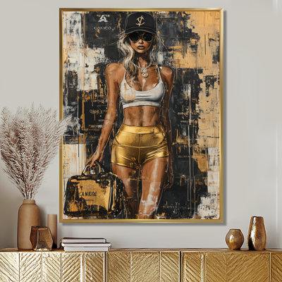 Gym Model Peak Performance III - Fashion Gym Girl Wall Art Living Room