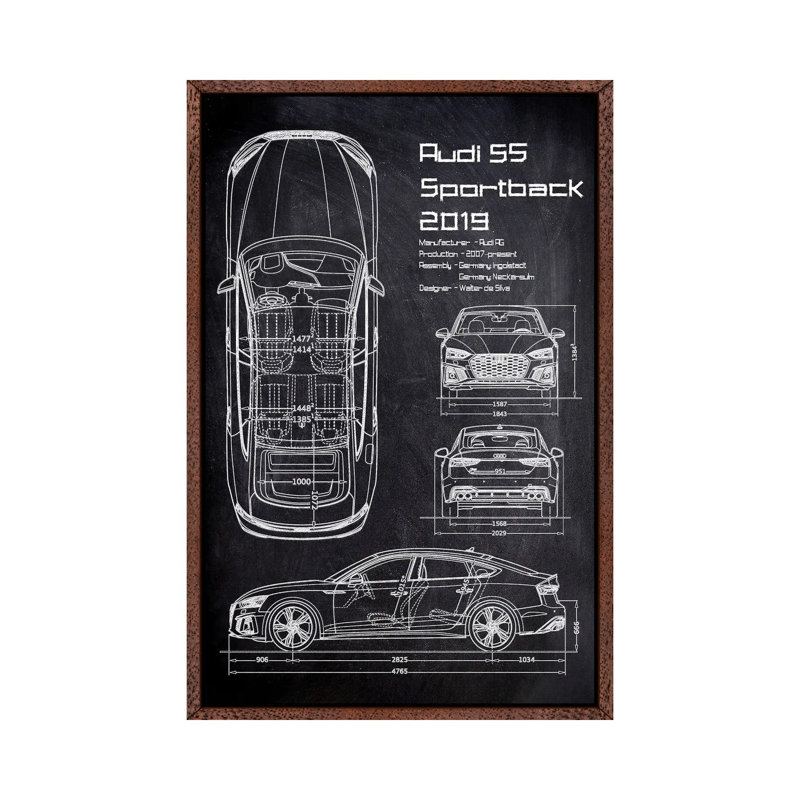 Audi S5 Sportback by Joseph Fernando - Gallery-Wrapped Canvas Giclée on Canvas, Classic Wood Floater Framed