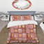 Ensemble de housse de couette rustique rose et doré II-109146819