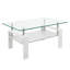 Living room table set of square table and rectangular coffee table
