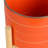 Glossy Ceramic Outdoor Planter on Stand for Indoor Home Decor - Modern Contemporary Flower Pot for Living Room or Patio - Orange-770724190-770724189