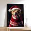 Décoration murale sur toile avec un adorable chien de Noël, affiche vintage de Noël amusante - 2 affiches vintage pour la décoration intérieure-834031694