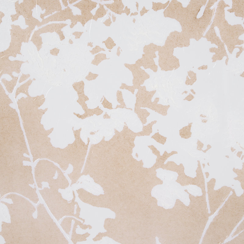 «Flower Silhouette-Jasmine», reproduction d'art encadrée à la main mat sous verre, Flower Silhouette-Jasmine