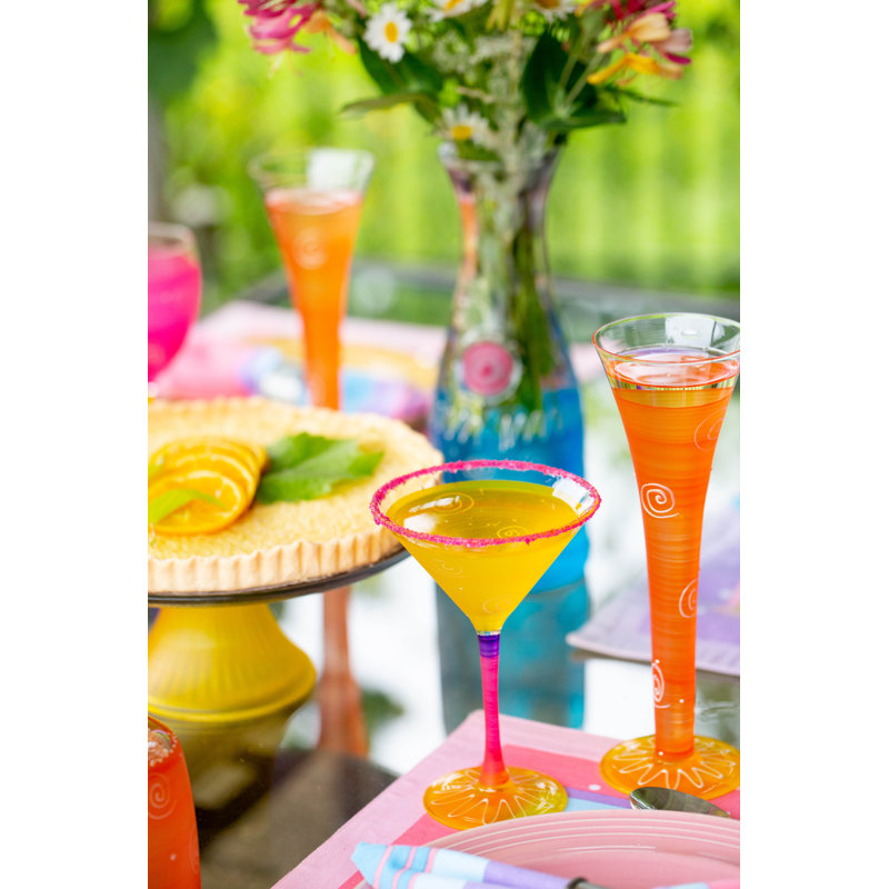 Flûte en verre Hanovre, Orange