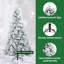 Artificial Hinged Christmas Tree Snow Flocked White-733912048