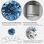 Art liquide dans les tons de bleu foncé II - horloge murale moderne-264141399
