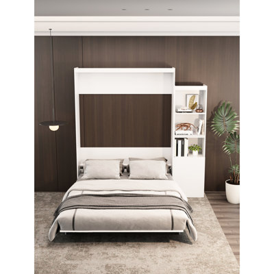 Bed For Bedroom - Queen Size, Modern Style, Space Saving, Drawer Size With Shelf Style Bedroom, Plywood Construction